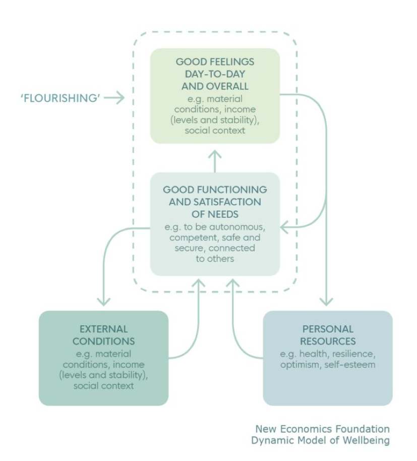 Dynamic model of wellbeing